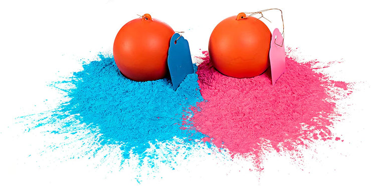 Gender Reveal Ceramic Target Ball 2 Pack | Pink & Blue Set