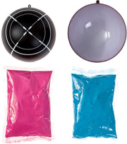 Gender Reveal Black Target Ball | Pink & Blue Kit