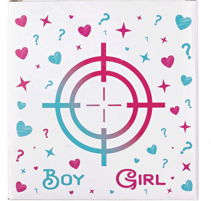 Gender Reveal Target Box - 10 LB Powder 12 Inch Shooting Target Box - Pink