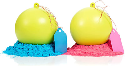 Gender Reveal Yellow Target Ball 2 Pack | Pink & Blue Set