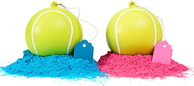Gender Reveal Tennis Ball 2 Pack | Pink & Blue Set