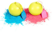 Gender Reveal Yellow Target Ball 2 Pack | Pink & Blue Set