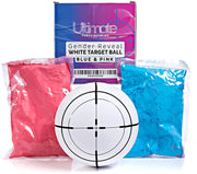 Gender Reveal White Target Ball - Pink & Blue Kit