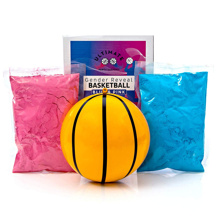 Gender Reveal Basketball - Blue and Pink Powder Kit