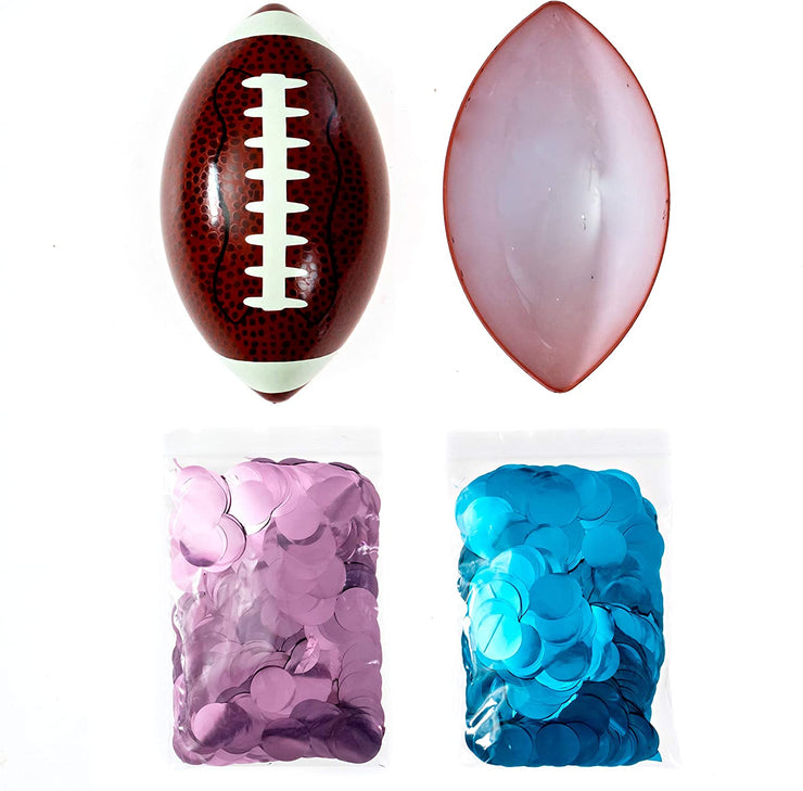 Gender Reveal Football | Blue and Pink Confetti Kit