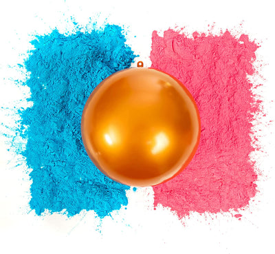 Gender Reveal Large Golden Ball | Blue and Pink Powder Kit