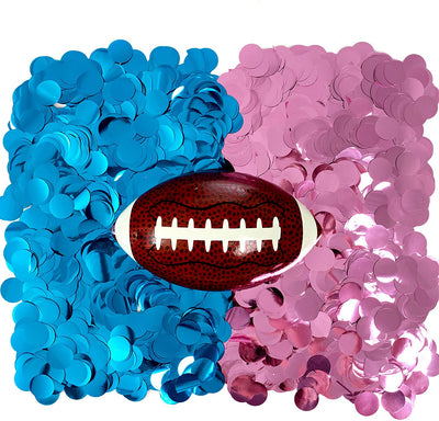 Gender Reveal Football | Blue and Pink Confetti Kit